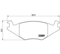 Plaquettes de frein P 85 019 BREMBO pour VW SEAT