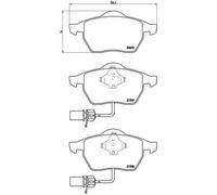 Plaquettes de frein P 85 037X BREMBO pour AUDI VW