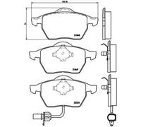 Jeu de plaquettes de frein BREMBO P 85 060, avant