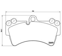 Plaquettes de frein P 85 065 BREMBO pour AUDI VW PORSCHE