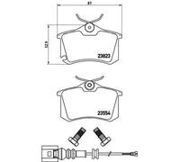 Plaquettes de frein P 85 066 BREMBO pour VW SKODA SEAT AUDI