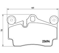 Jeu de plaquettes de frein BREMBO P 85 070, arrière