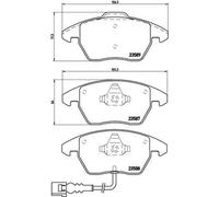 Plaquettes de frein P 85 075X BREMBO pour VW SKODA AUDI SEAT SPYKER