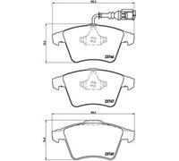 Brembo P85081 Plaquettes de Frein Avant