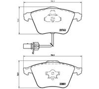 Plaquettes de frein P 85 084 BREMBO pour AUDI SEAT
