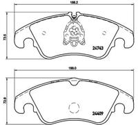 Brembo P85098 Plaquettes de Frein Avant