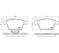 Plaquettes de frein P 85 107 BREMBO pour VW TRANSPORTER T5 Autobus/Autocar