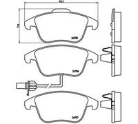 Plaquettes de frein P 85 113X BREMBO pour AUDI A5 A5 Sportback A5 Décapotable