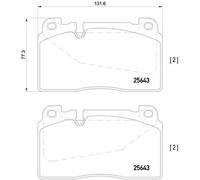 Plaquettes de frein P 85 123 BREMBO pour AUDI PORSCHE