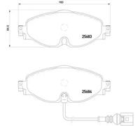 Plaquettes de frein P 85 126 BREMBO pour VW AUDI SEAT SKODA CUPRA