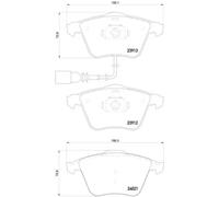 Plaquettes de frein P 85 129 BREMBO pour AUDI VW SEAT