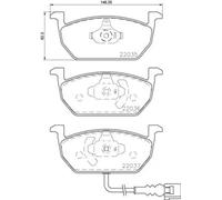 Plaquettes de frein P 85 137 BREMBO pour VW SEAT SKODA AUDI
