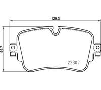 BREMBO - Jeu de 4 plaquettes de frein P 85 161 - Réf. 1396571