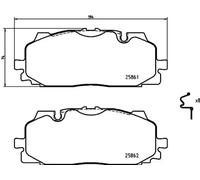 Jeu de 4 plaquettes de frein avant BREMBO P 85 165