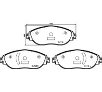 Plaquettes de frein P 85 166 BREMBO pour VW AUDI