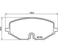 Jeu de garnitures de frein, frein à disque BREMBO P 85 182X