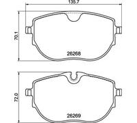 Plaquettes de frein P 85 187 BREMBO pour VW TRANSPORTER T6 Fourgon MULTIVAN T6