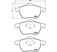 Plaquettes de frein P 86 015 BREMBO pour VOLVO S70 V70 I C70 I Coupé