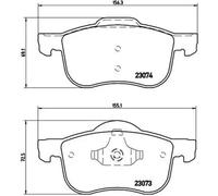 Plaquettes de frein P 86 016 BREMBO pour VOLVO S80 I XC70 I Cross Country V70 II