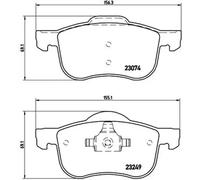 Plaquettes de frein P 86 020 BREMBO pour VOLVO S80 I XC70 I Cross Country V70 II