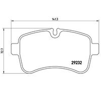 Jeu de 4 plaquettes de frein arrière BREMBO P A6 027