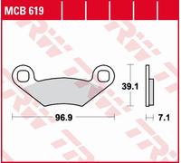 PLAQUETTES DE FREIN POLARIS 500 SPORTSMAN EFI QUAD HO (08-)