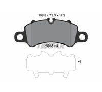 PLAQUETTES DE FREIN PORSCHE P. 911 CARRERA 3.0 15-