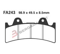 PLAQUETTES DE FREIN POUR ÉTRIER JAYBRAKE 6 PIST. EBC FA243HH MÉLANGE FRITTÉ MOTO