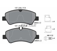 PLAQUETTES DE FREIN POUR TD TRANSIT CUSTOM 12-/TRANSIT 14-