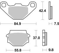 Plaquettes de frein SBS 546SI (jeu par disque) Offroad Sinter