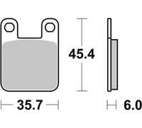 Plaquettes de frein SBS 559SI (jeu par disque) Offroad Sinter