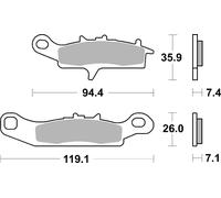 Plaquettes de frein SBS 798SI (jeu par disque) Offroad Sinter