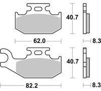 Plaquettes de frein SBS 836SI (jeu par disque) Offroad Sinter
