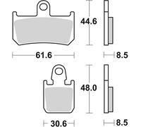 Plaquettes de frein SBS 839RST (jeu par disque) Road Racing Sinter