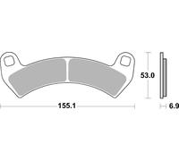 Plaquettes de frein SBS 954SI (jeu par disque) Offroad Sinter