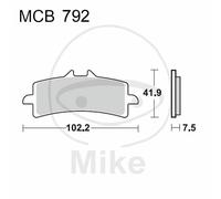 TRW MCB792SCR Plaquettes de freins