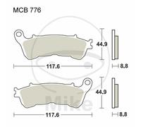 Plaquettes De Frein Sinter TRW 787.46.13 Pour Honda 300 NSS Forza 2013-2017