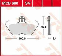 Plaquettes De Frein Sinterisées TRW SV Série MCB680SV BMW K1 1989-1992