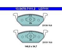 Jeu de plaquettes de frein ATE 13.0470-7111.2, avant, Céramique