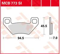 TRW Jeu de plaquettes de frein MCB773SI Sinter Offroad - Essieu avant/arrière