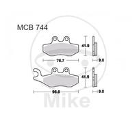 TRW Kit de plaquettes de frein MCB744EC organique économique pour Piaggio X7 essieu avant