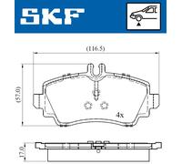 Kit de plaquettes de frein, frein à disque SKF VKBP 80220