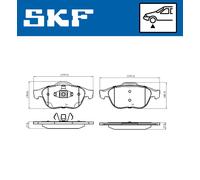Kit de plaquettes de frein, frein à disque SKF VKBP 80263