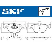 Plaquettes de frein VKBP 80311 SKF pour BMW MG