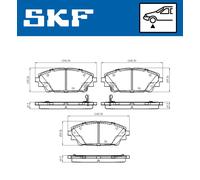 SKF VKBP 80341 A Plaquettes de frein