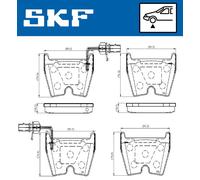 SKF Plaquettes de frein VKBP 80369 E pour Audi et Lamborghini