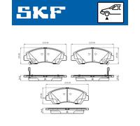 SKF Jeu de garnitures de frein, frein à disque VKBP 80386 A