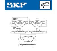 SKF Jeu de plaquettes de frein VKBP 80438 E – Frein à disque