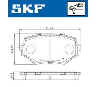 SKF VKBP 80531 A Plaquettes de frein