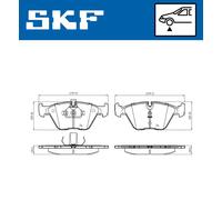 Plaquettes de frein VKBP 80548 SKF pour BMW 5 5 Touring